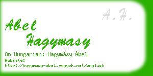 abel hagymasy business card
