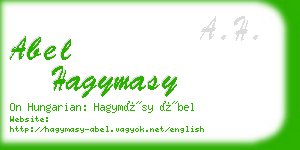 abel hagymasy business card